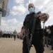 An Israeli officer gestures outside the Gilboa Prison in northern Israel 6 September 2021 AFP