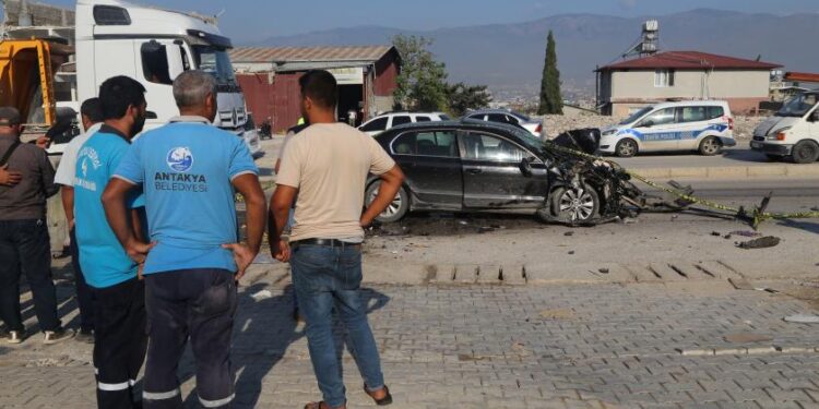 Antakya'da temizlik işçisi hayatını kaybetti. Fotoğraf: AA