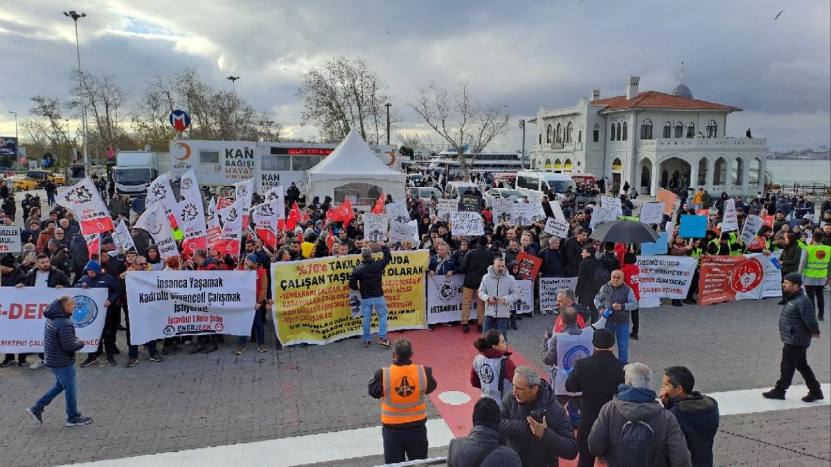 Taşeron işçiler eylemde: "Güvenceli ve kadrolu çalışmak istiyoruz"