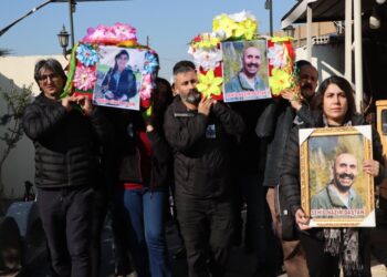 Nazım ve Cihan'ın Qamişlo'daki cenaze töreninden görüntü